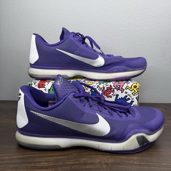 Nike Kobe 10 TB Court Purple Size 17‎ Good Condition 813030-501 Basketball Shoes